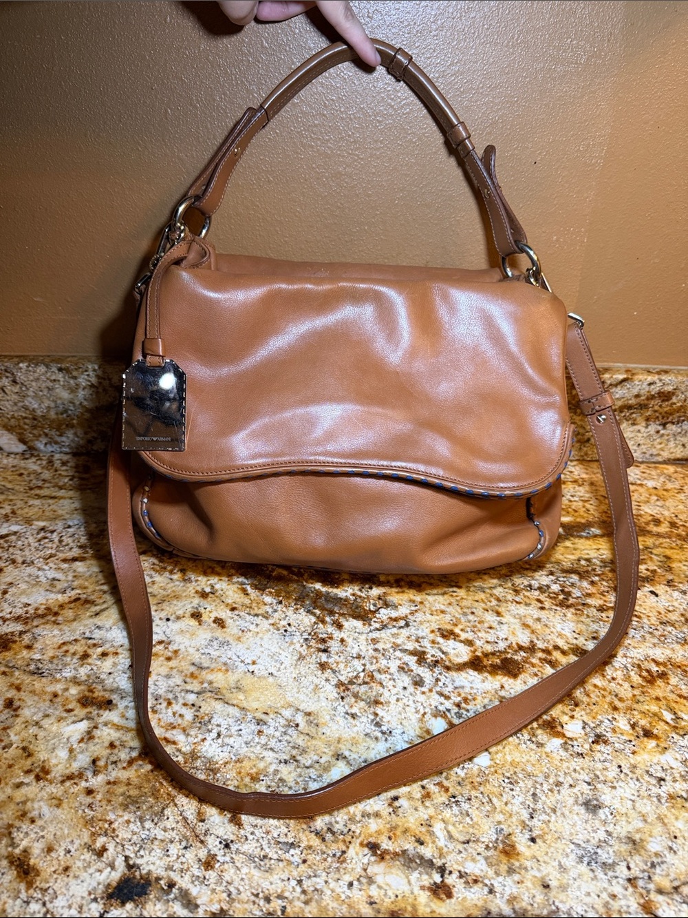 Emporio Armani leather shoulder/crossbody bag